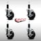 Service Caster 4'' SS Soft Rubber Swivel 1-1/4'' Expanding Stem Caster Set with Brake, 4PK SCC-SSEX20S414-SRS-TLB-114-4 - alternate 4